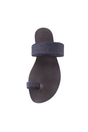 Handmade blue sandals Da Costanzo | VELLUTOBLU